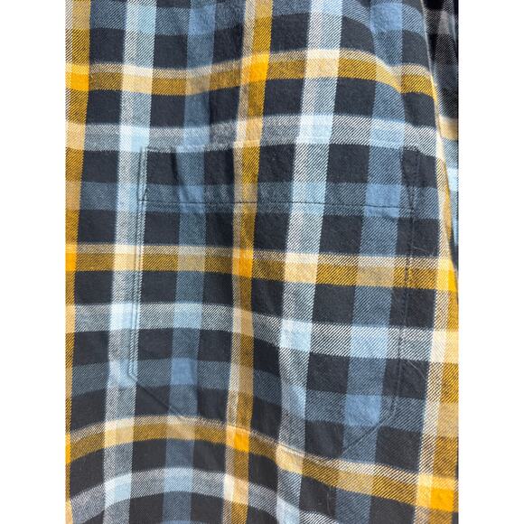 Pendleton‎ Canterbury Blue Checkered Flannel Merino Wool Mix Pima Cotton Large - Picture 3 of 5